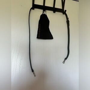 Bandolier, strap, silver and black for Hailey